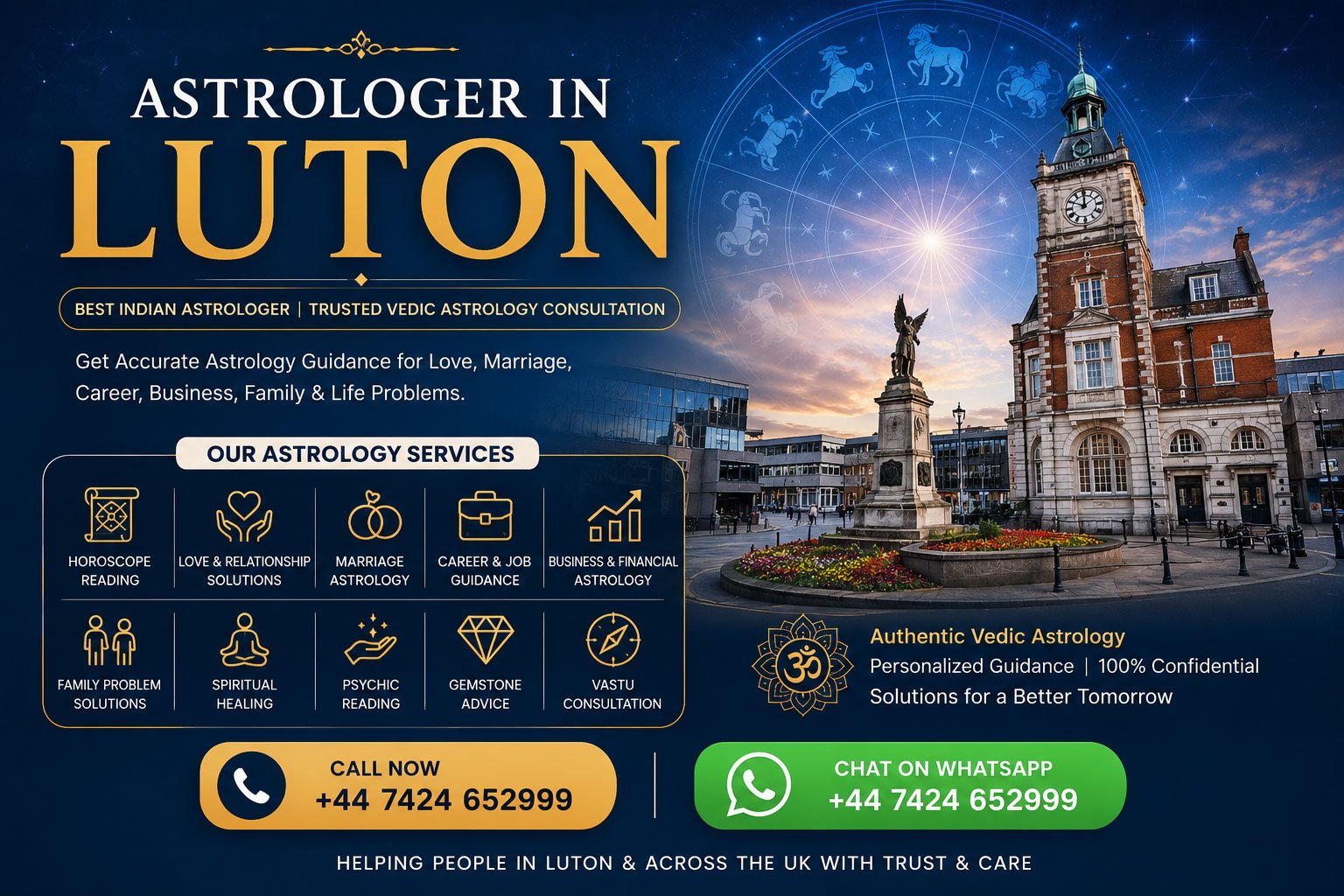 Famous Astrologer Radhakrishna providing Vedic astrology guidance in Luton