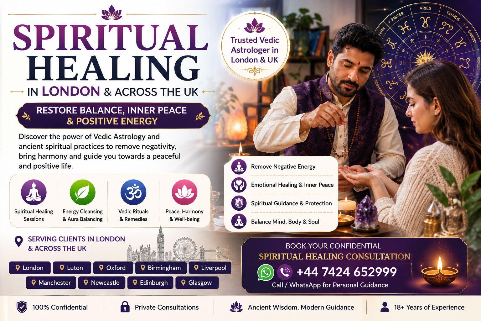 Spiritual healing and Vedic astrology guidance in London
