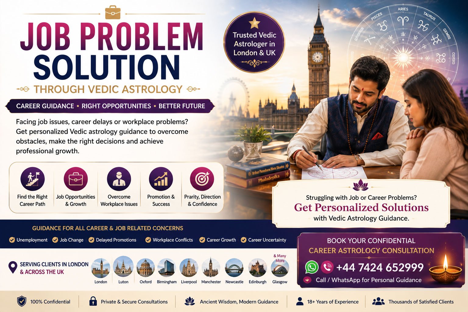 Vedic career astrology consultation in London