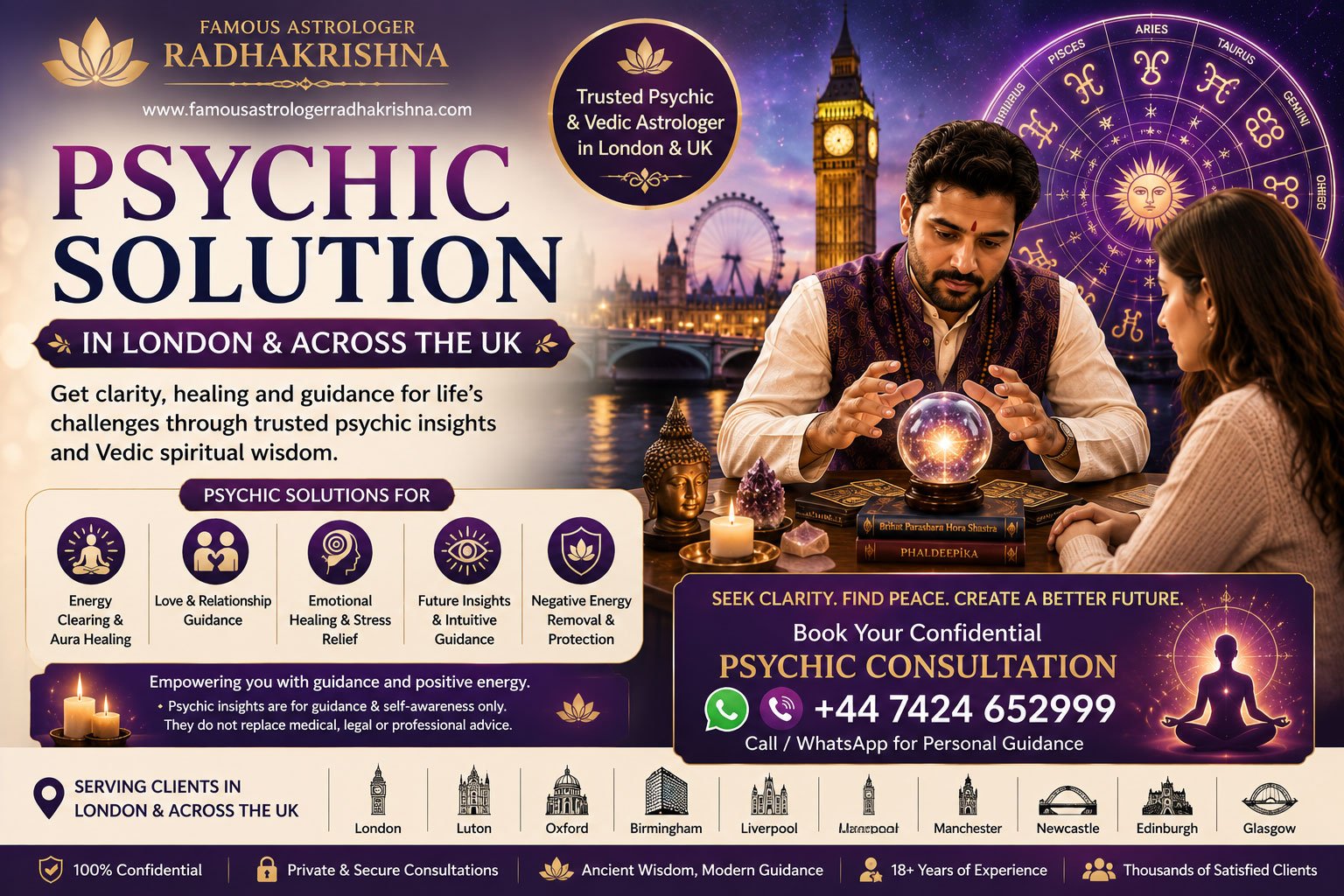 Psychic Solution and Vedic astrology consultation in London